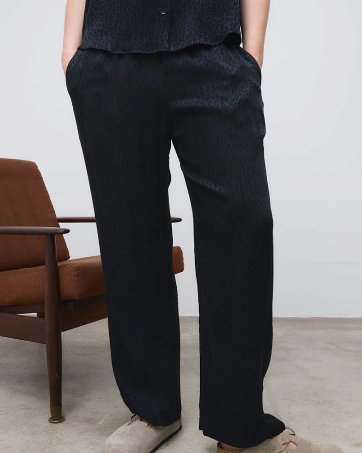 Yahmo Damen vegan Hose Hilde Leo Schwarz