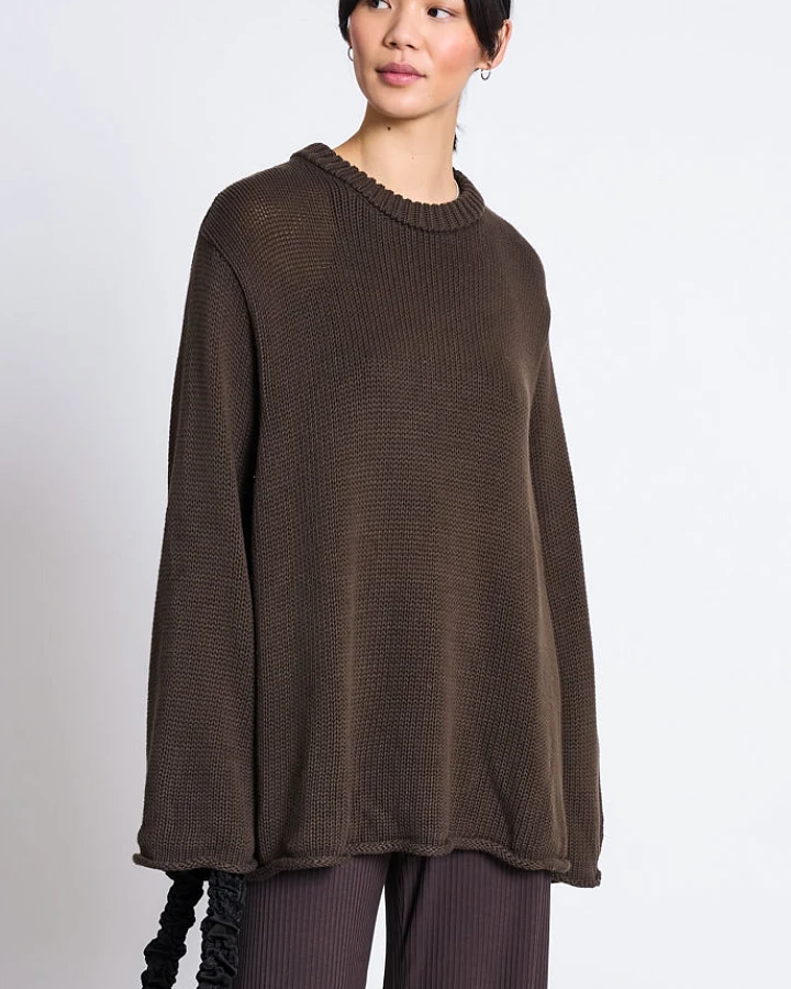 JAN 'N JUNE Damen vegan Pullover Sona Schokolade