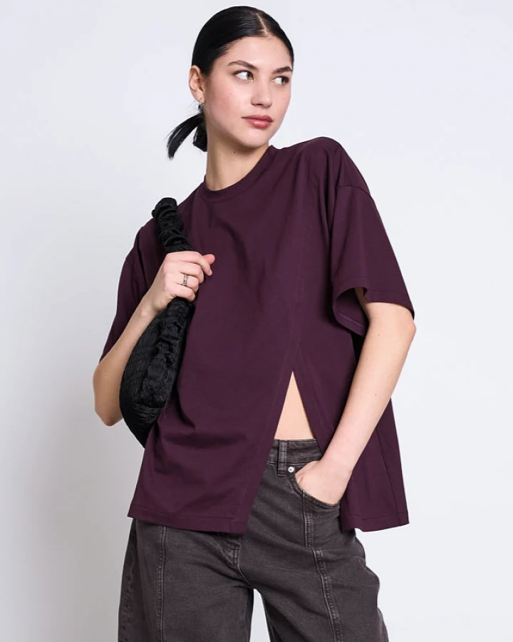 JAN 'N JUNE Damen vegan T-Shirt Nadil Rot