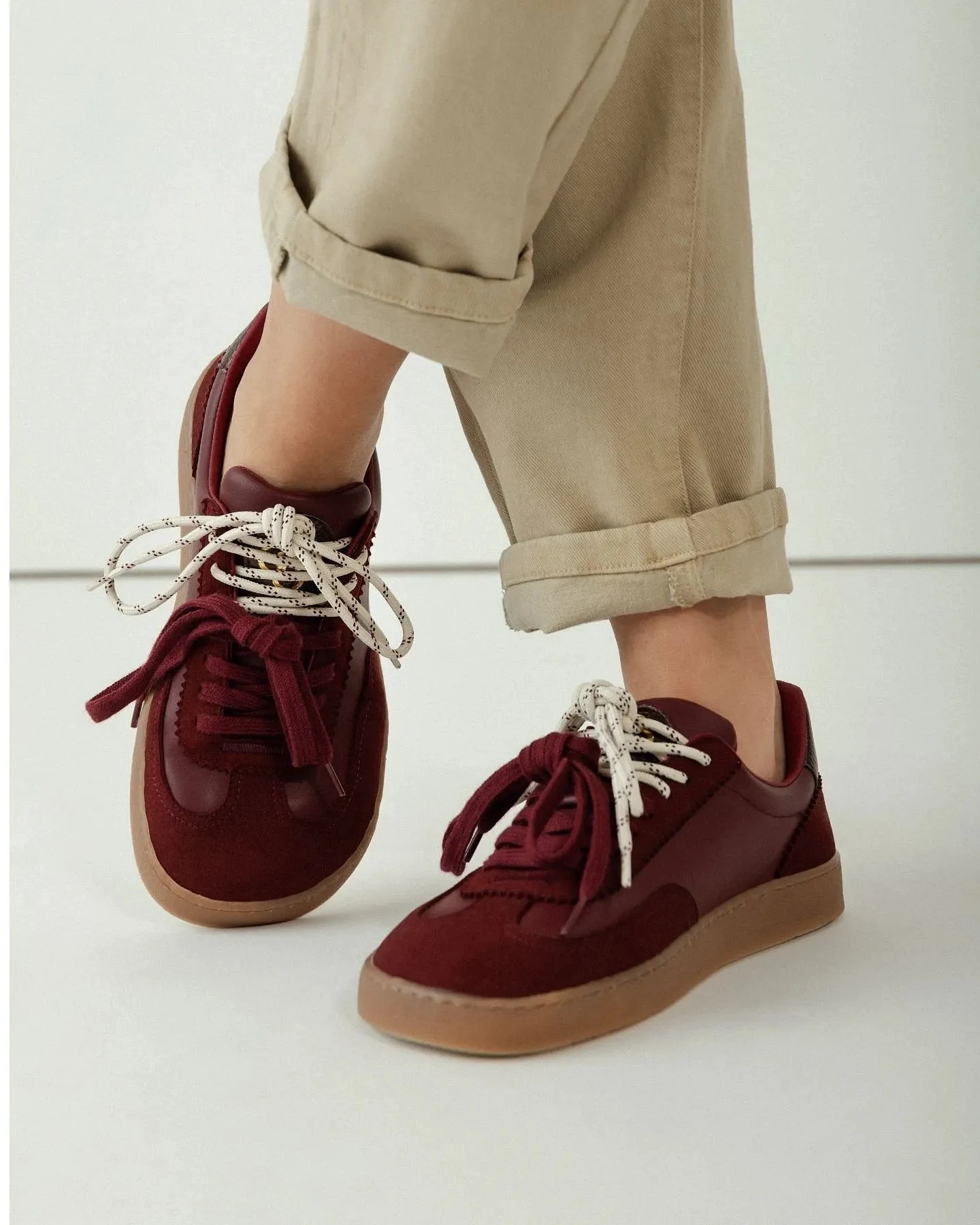 Clotsy Damen vegan Sneaker Senda Burgundy – Ansicht 2