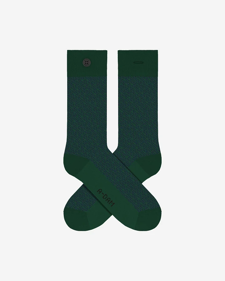 Socken Block Pattern Grün