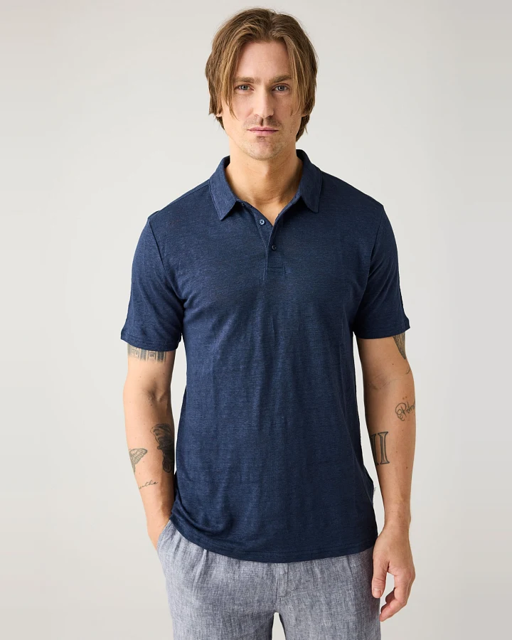 KnowledgeCotton Apparel Herren vegan Polohemd Total Eclipse