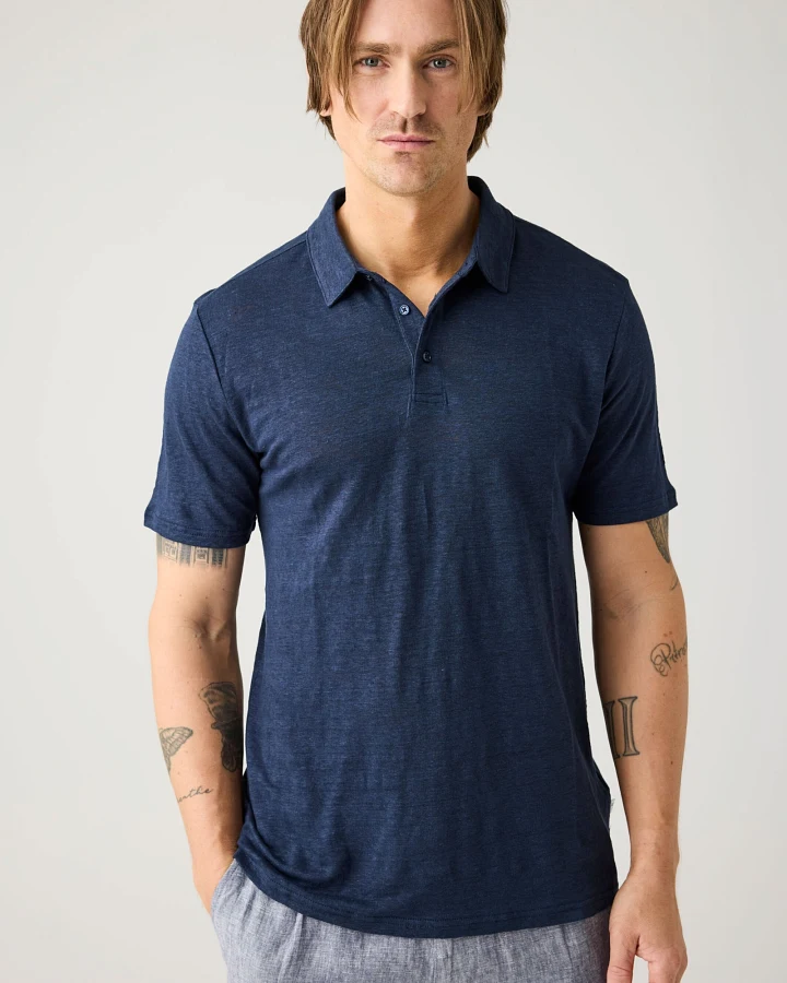 KnowledgeCotton Apparel Herren vegan Polohemd Total Eclipse