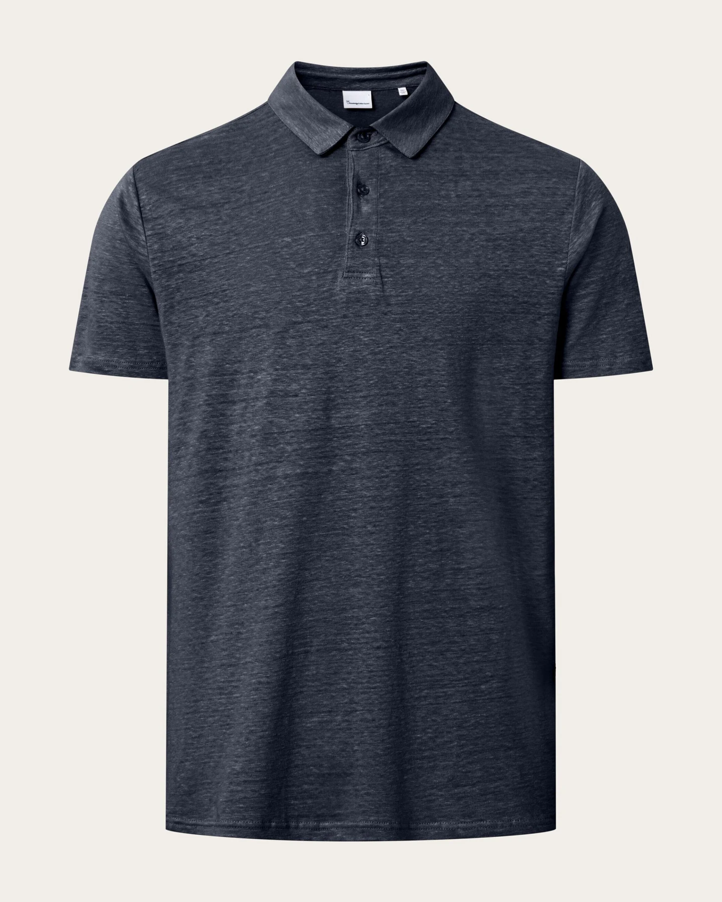 KnowledgeCotton Apparel Herren vegan Polohemd Total Eclipse – Ansicht 2