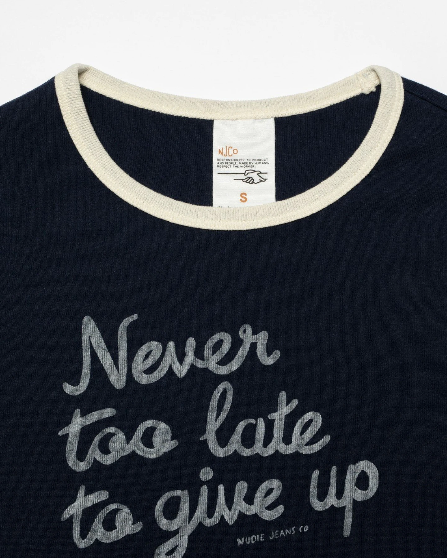T-Shirt Eve Ringer Too Late Blau – Ansicht 2