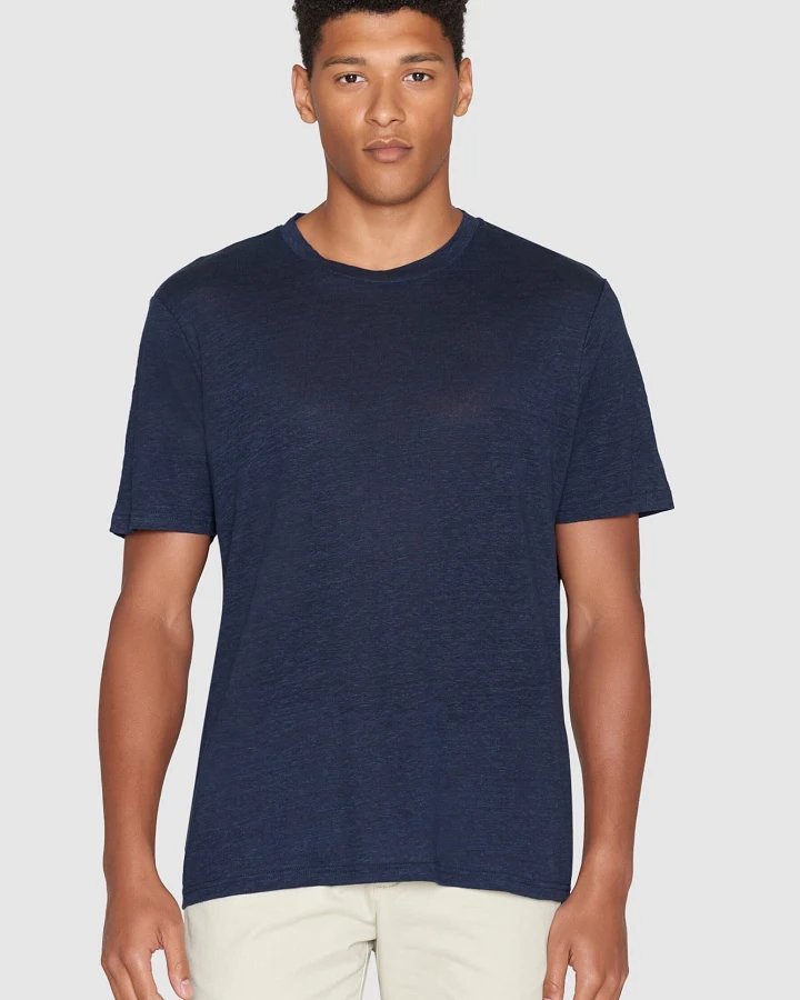 KnowledgeCotton Apparel Herren vegan T-Shirt Gesamt Eclipse