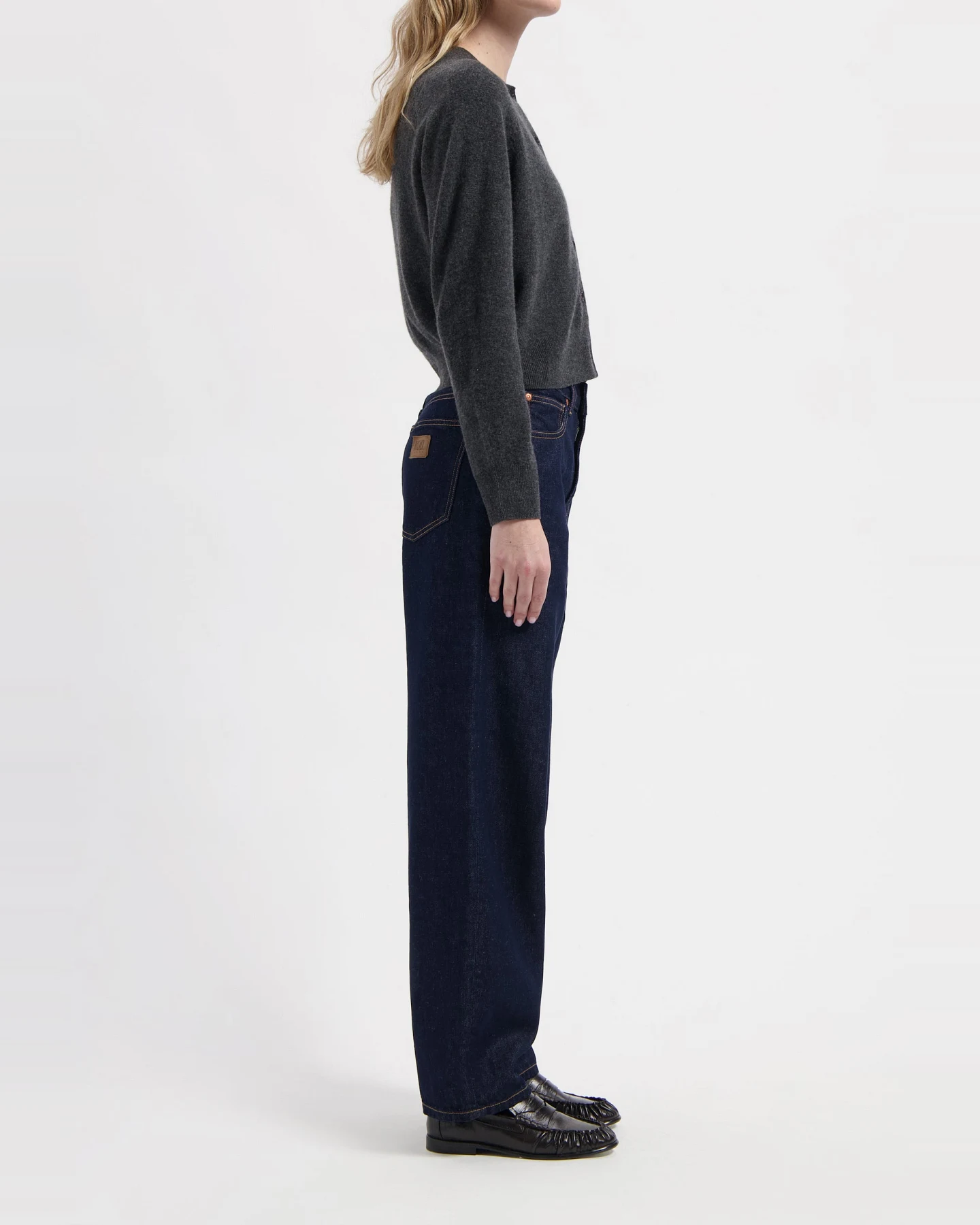 MUD Jeans Damen vegan Jeans High Barrel Brooke Dry Indigo – Ansicht 2