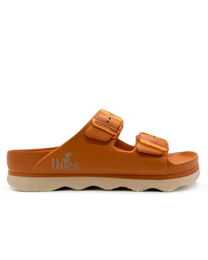 thies Damen vegan Sandale Ecofoam Double Orange