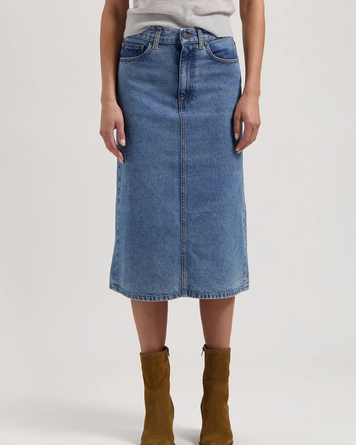 MUD Jeans Damen vegan Rock Mid Gwen Stone Vintage Blau
