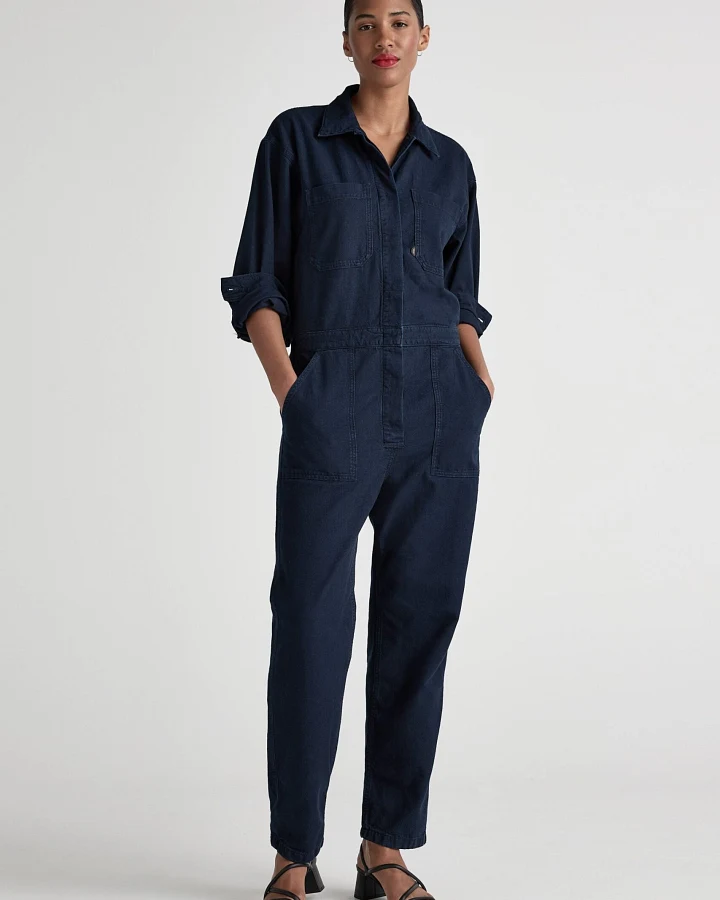 MUD Jeans Damen vegan Jumpsuit Uma Onyx Dry