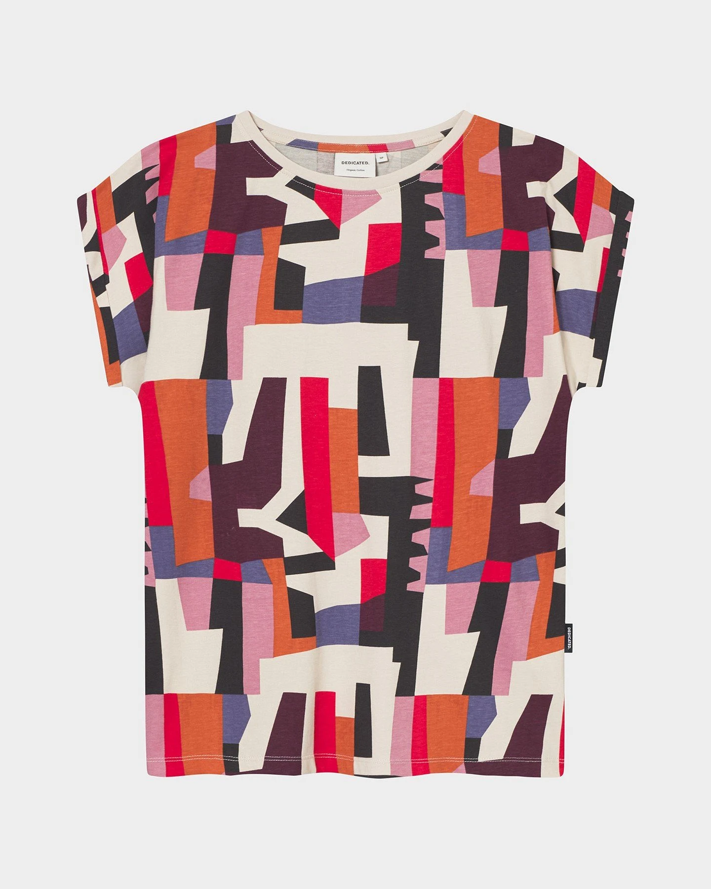 T-Shirt Visby Abstract Chaos Rot – Ansicht 2
