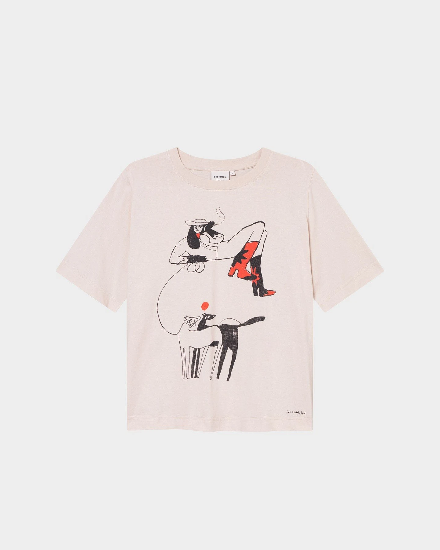 T-Shirt Vadstena Star Boots Off White – Ansicht 2