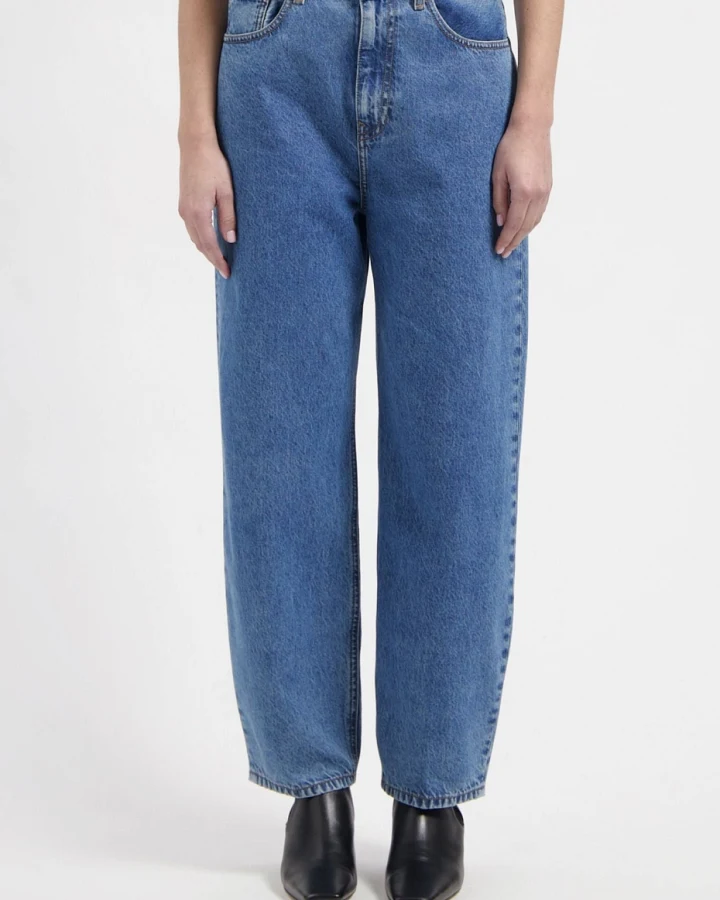 MUD Jeans Damen vegan Jeans High Barrel Brooke Stone Vintage