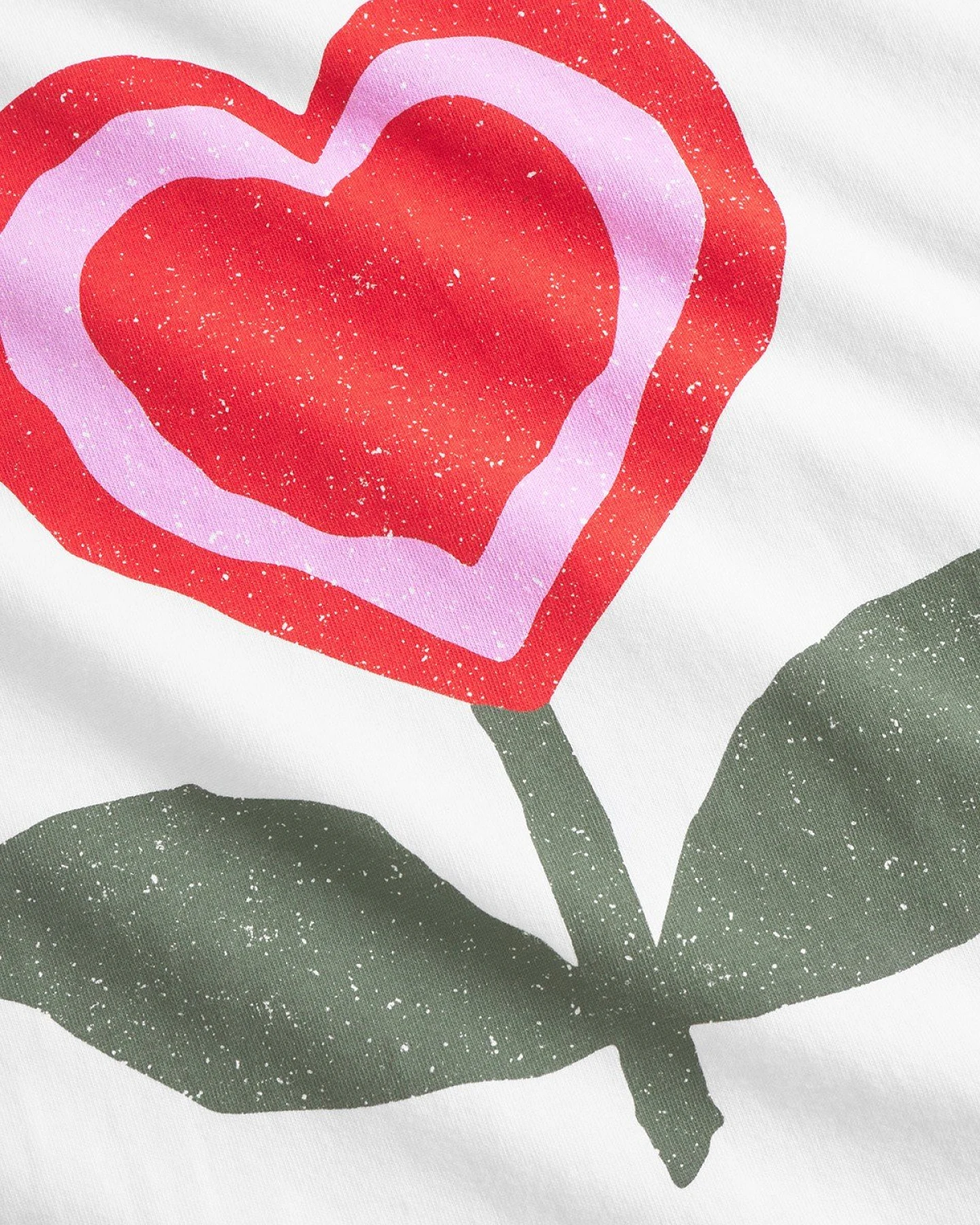 T-Shirt Vadstena Love Flower Weiß – Ansicht 2