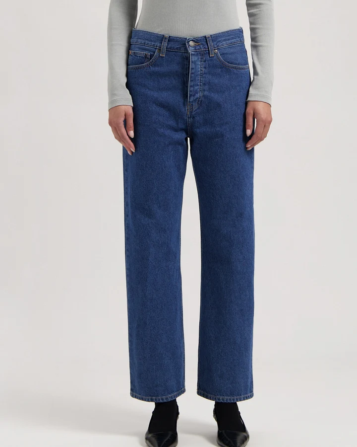 MUD Jeans Damen vegan Jeans Low Loose Emma Medium Stone