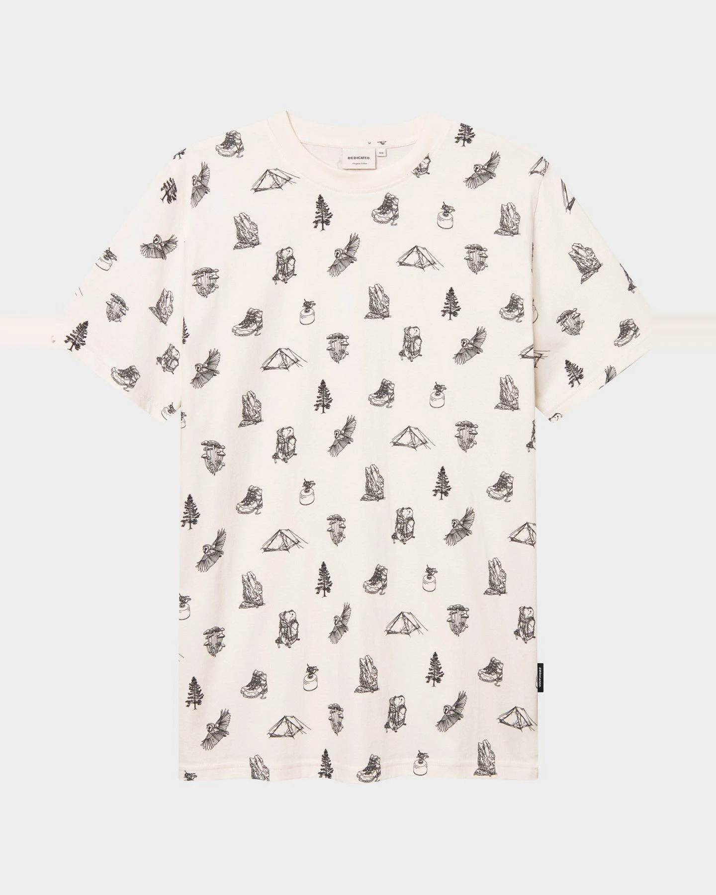 T-Shirt Stockholm Go Outside AOP Off White – Ansicht 2
