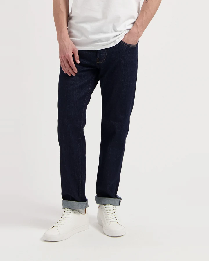 MUD Jeans Herren vegan Jeans Mid Tapered Hank Dip Dry Navy