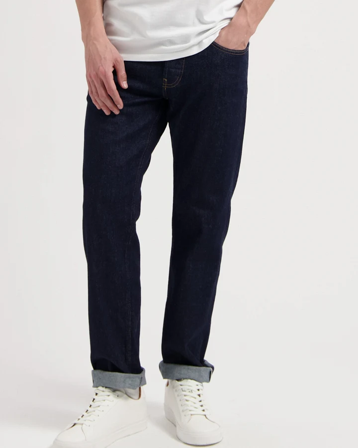 MUD Jeans Herren vegan Jeans Mid Tapered Hank Dip Dry Navy
