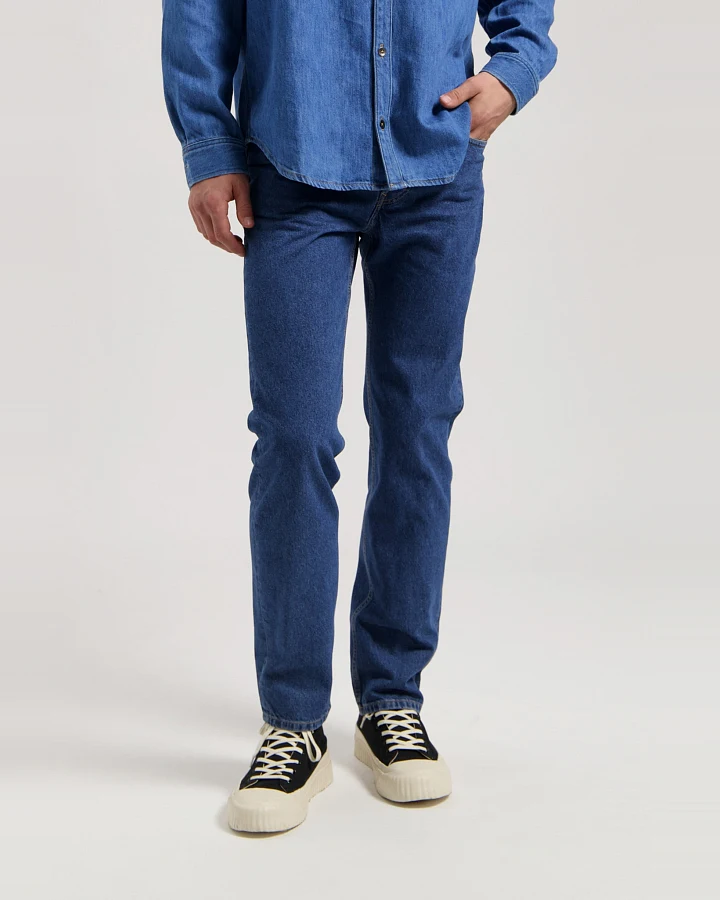 MUD Jeans Herren vegan Jeans Mid Straight John Medium Stone