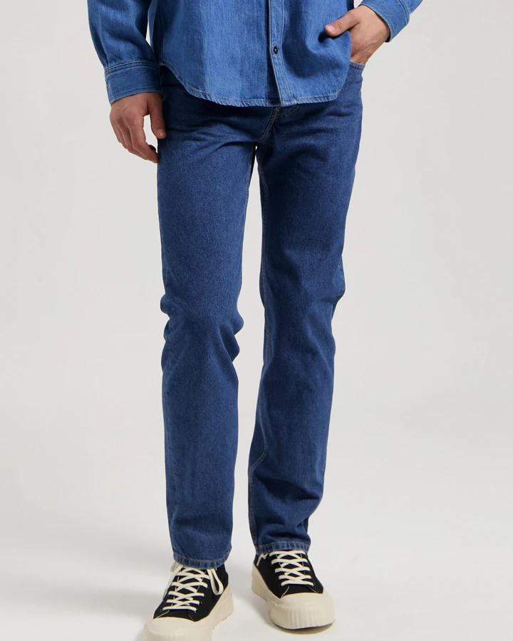 MUD Jeans Herren vegan Jeans Mid Straight John Medium Stone