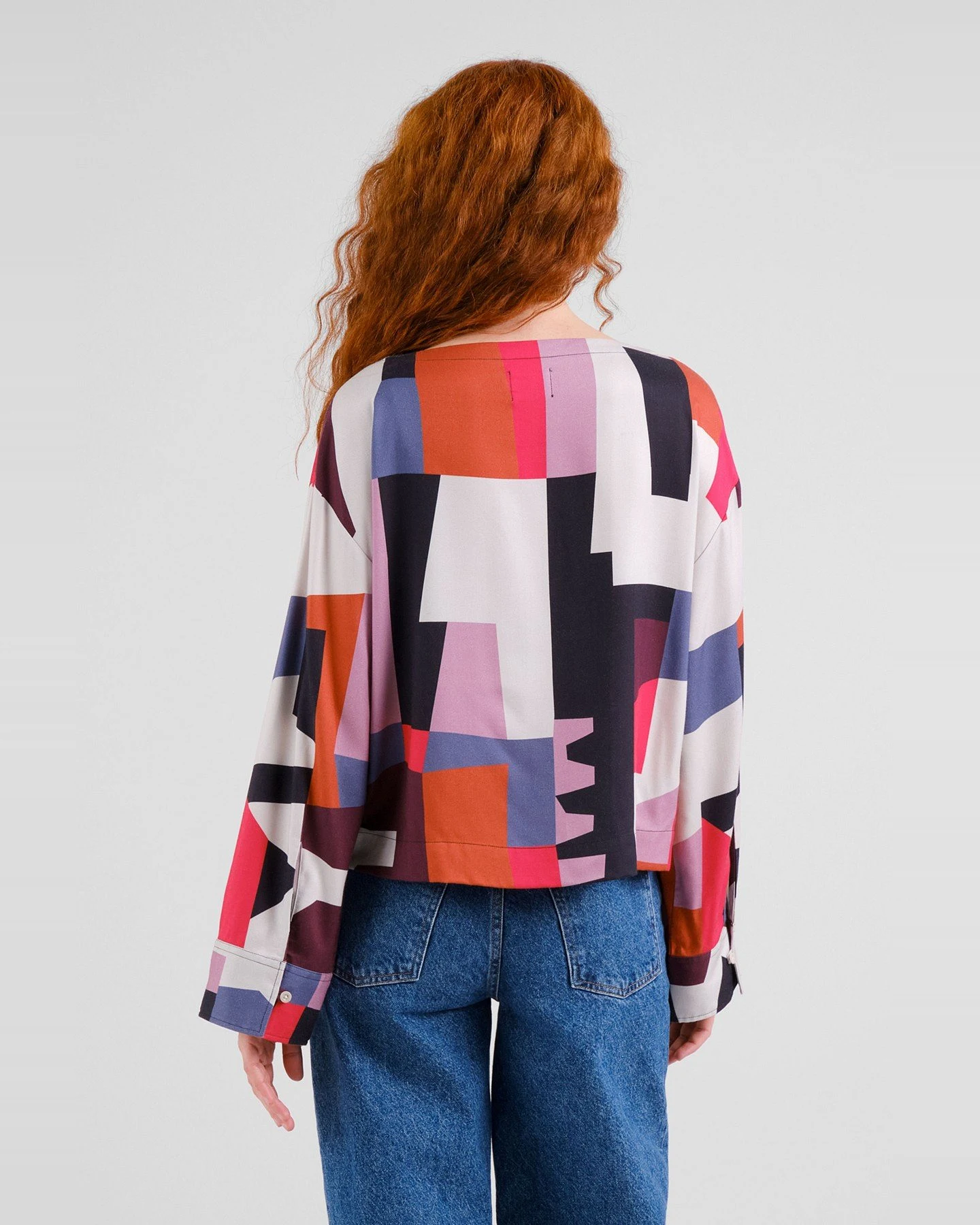 Bluse Udda Abstract Chaos Rot – Ansicht 4
