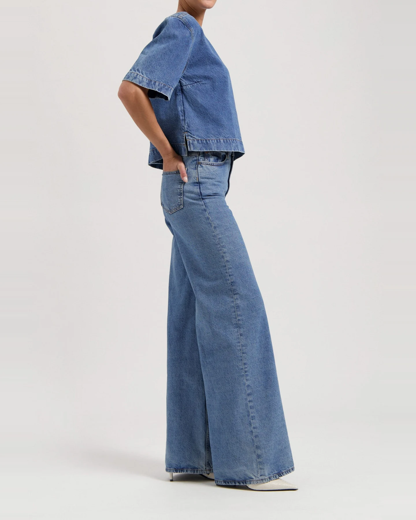 MUD Jeans Damen vegan Jeans High Lose Sara Stone Vintage – Ansicht 2