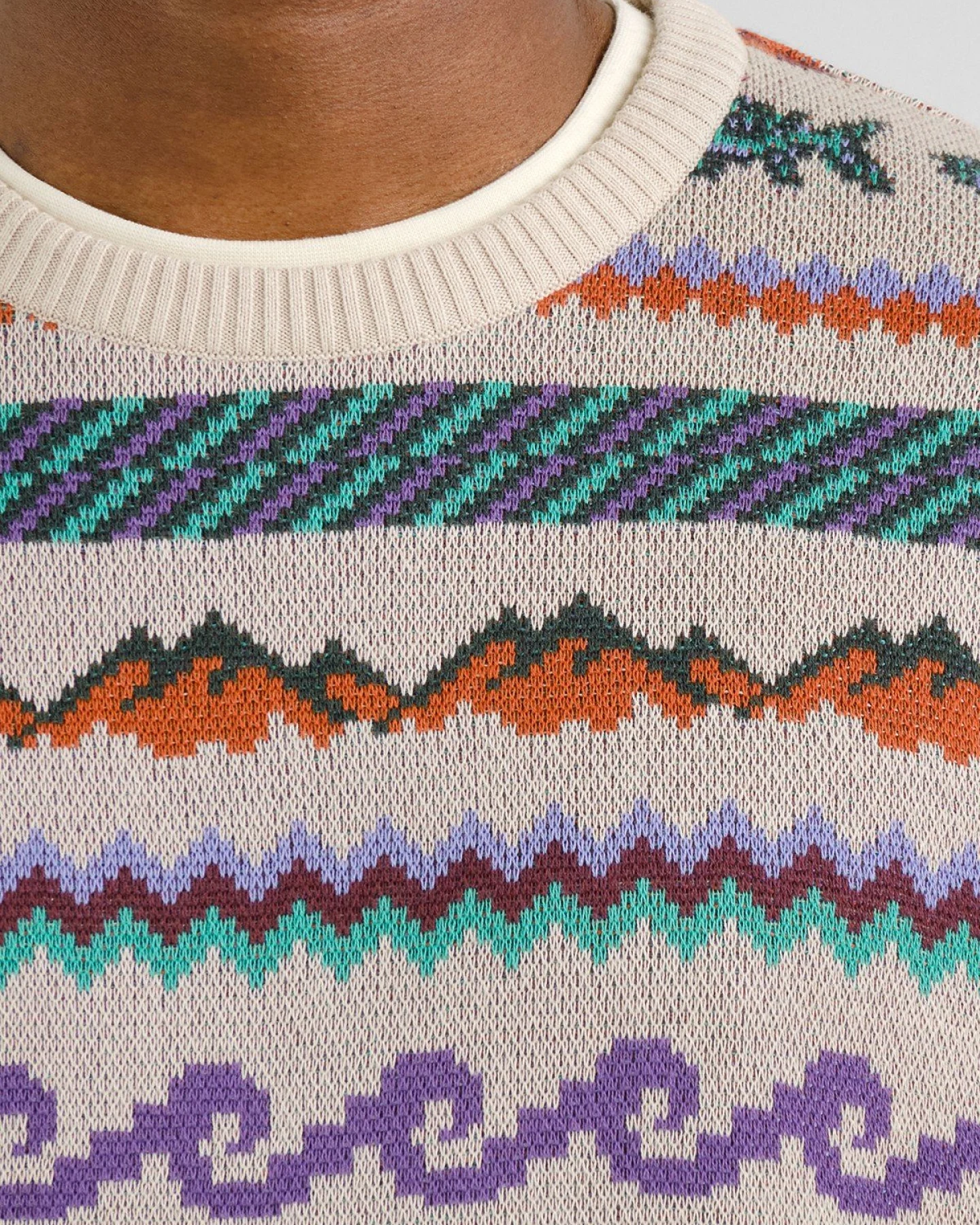 Strickpullover Mora Fair Isle Trout Off White – Ansicht 6