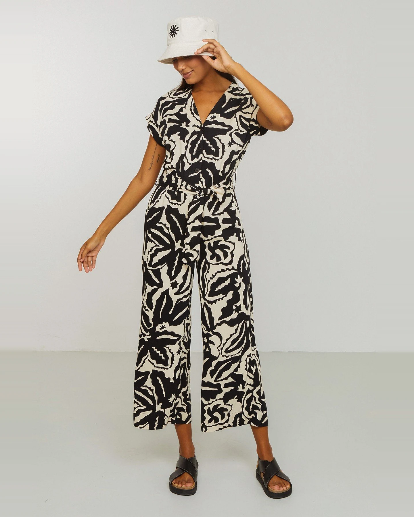 Jumpsuit Dianella Botanical Schwarz – Ansicht 3