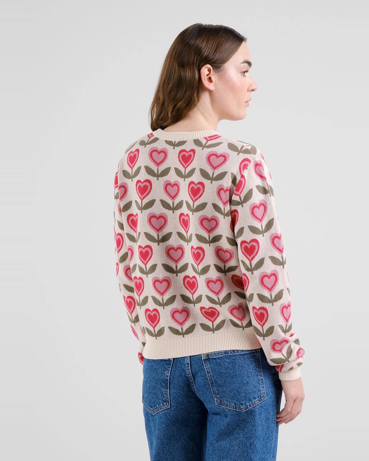 Pullover Arendal Love Flowers Rosa – Ansicht 2