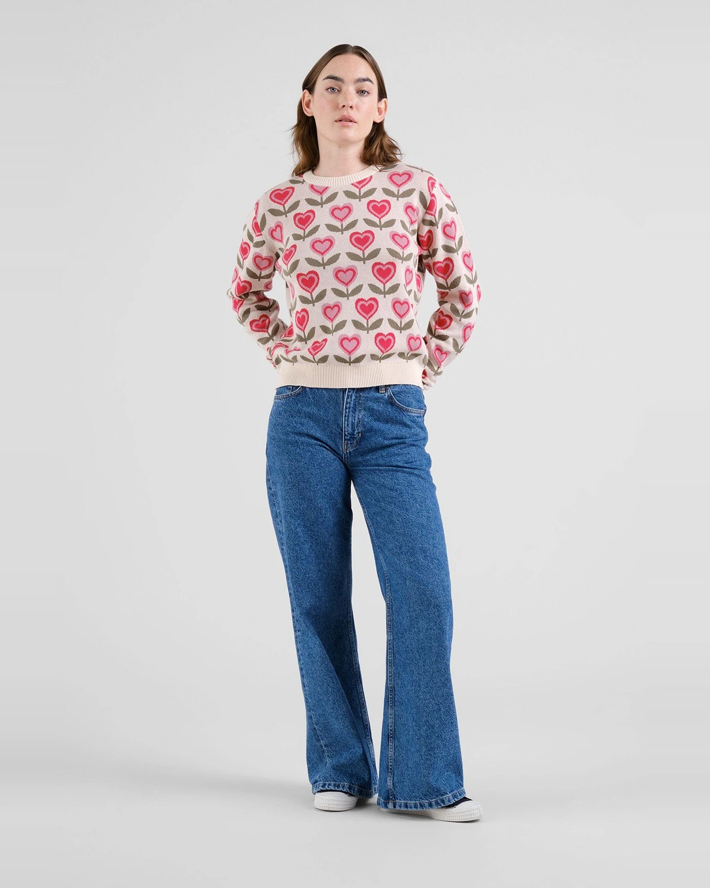 Pullover Arendal Love Flowers Rosa – Ansicht 3