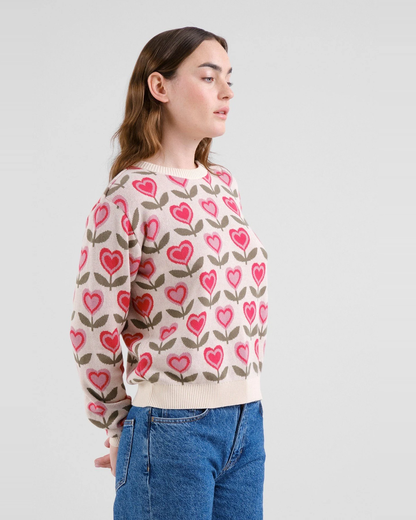 Pullover Arendal Love Flowers Rosa – Ansicht 4