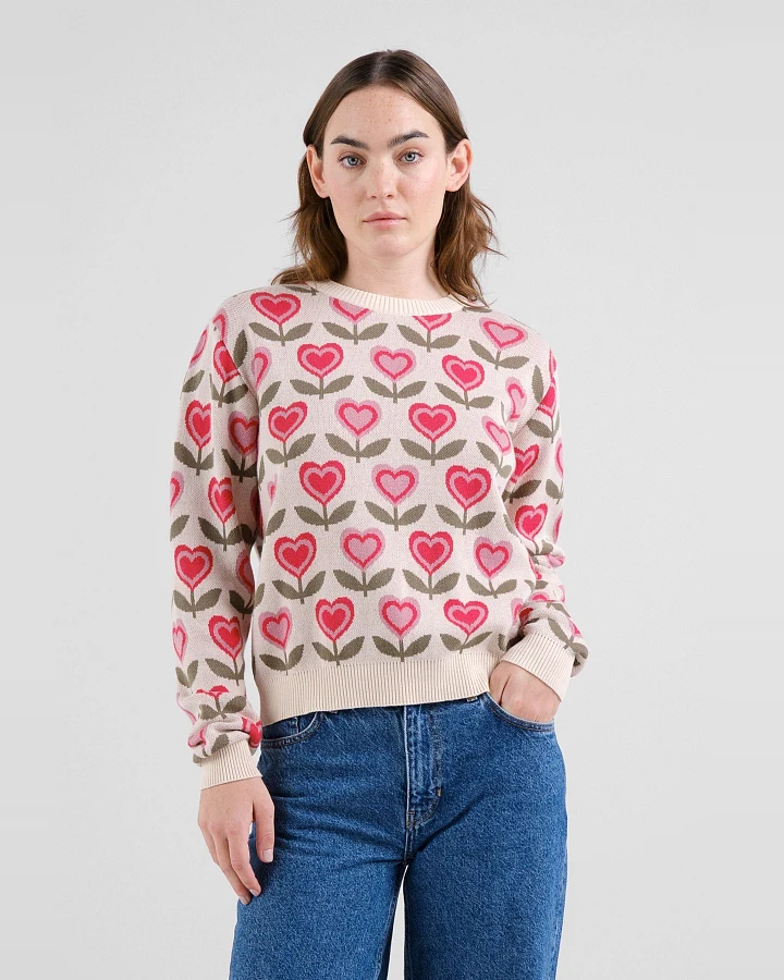 Pullover Arendal Love Flowers Rosa