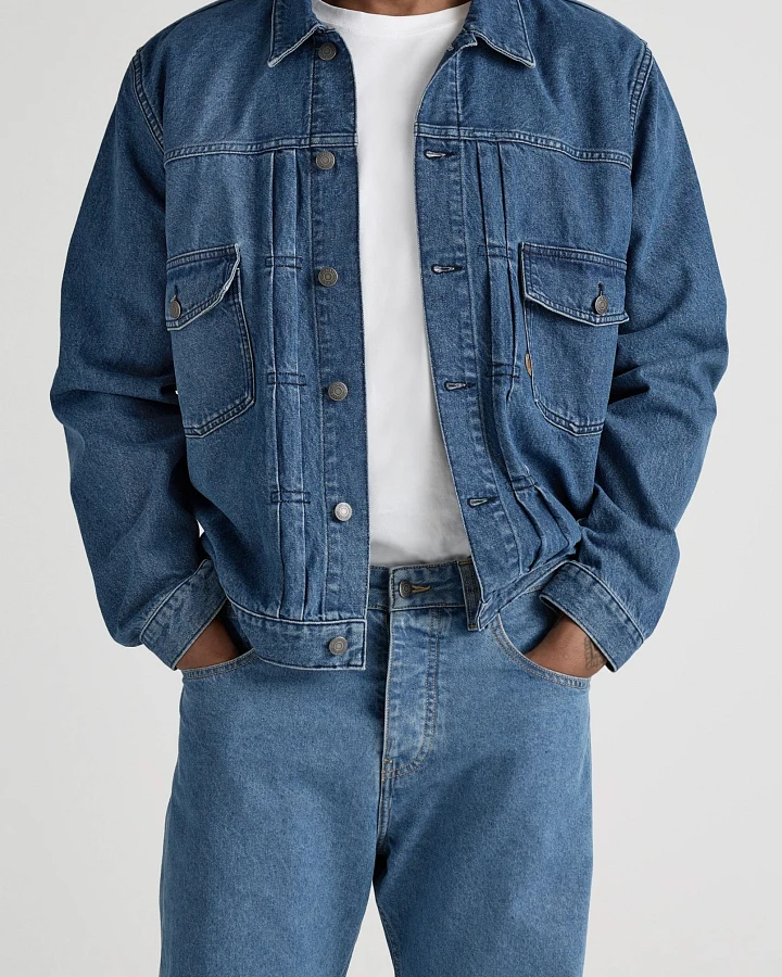 MUD Jeans Herren vegan Jacke Denim Benny Medium Stone Blue