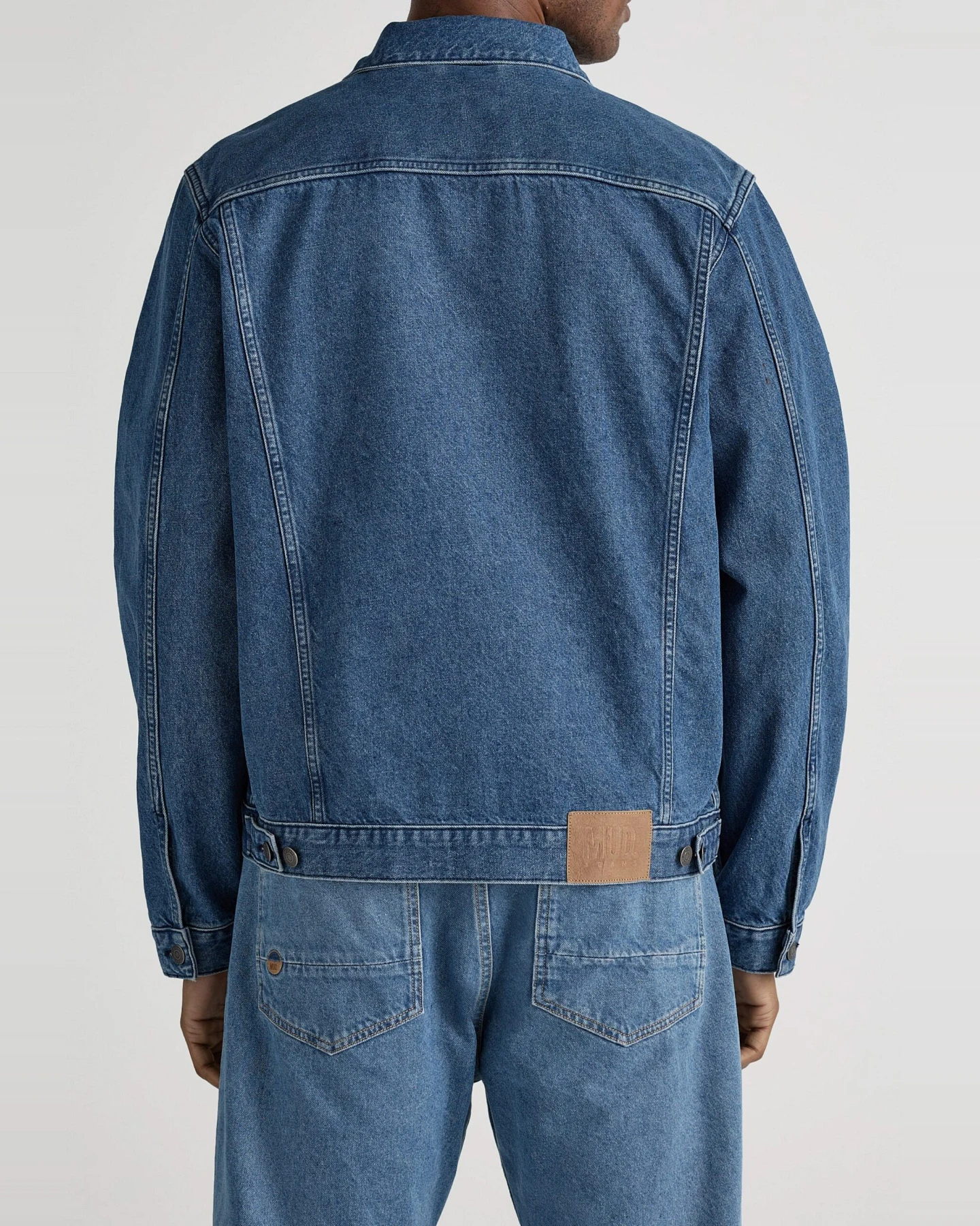 MUD Jeans Herren vegan Jacke Denim Benny Medium Stone Blue – Ansicht 2