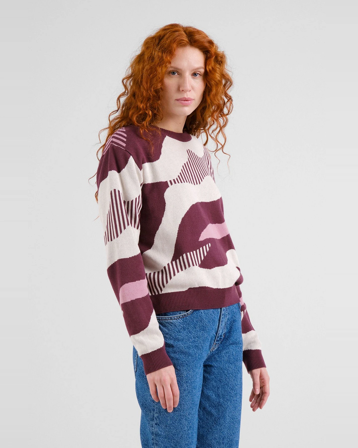 Pullover Arendal Flowing Abstract Rot – Ansicht 4