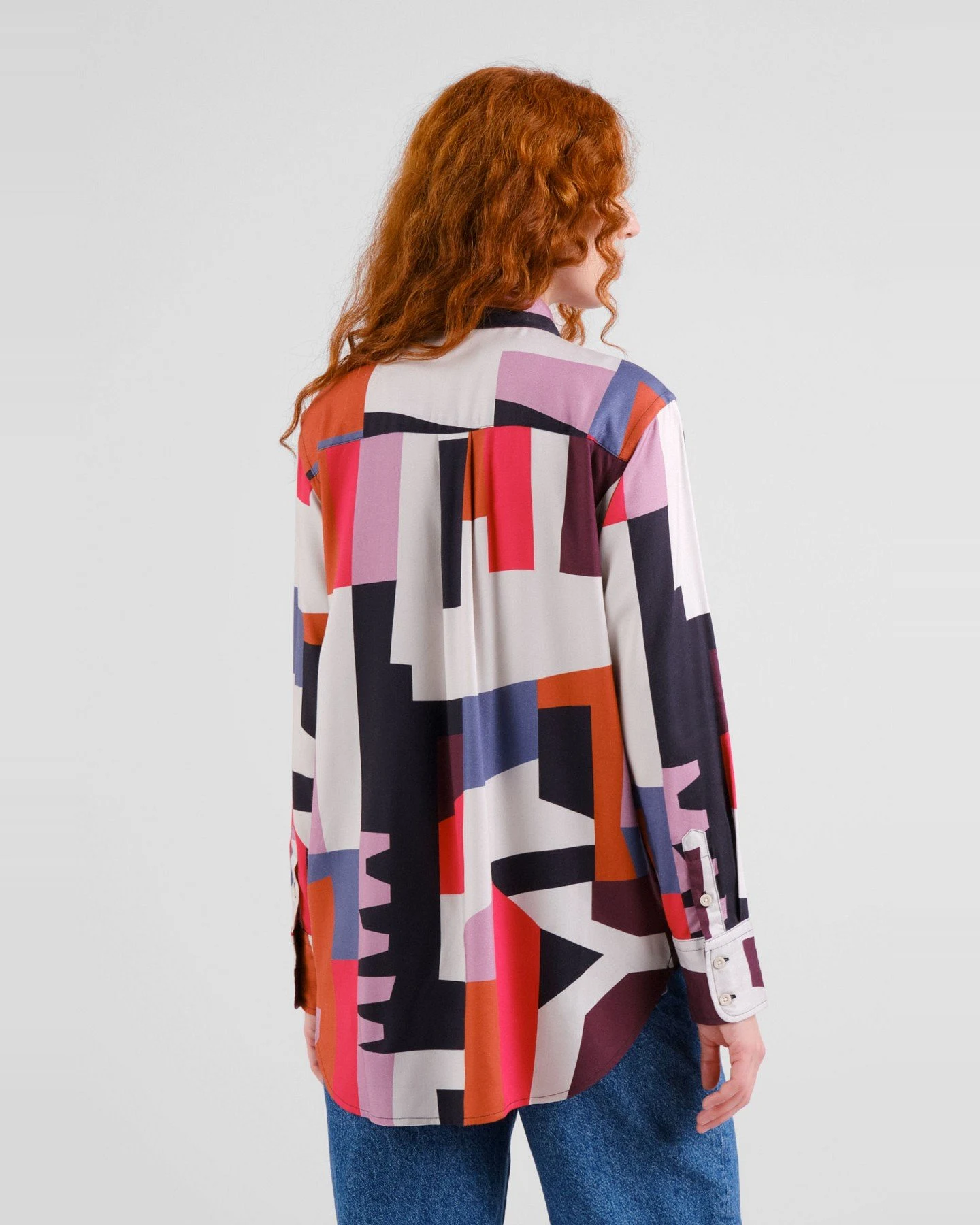Bluse Kosta Abstract Chaos Rot – Ansicht 3