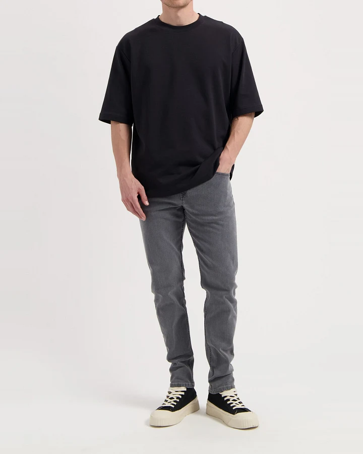 MUD Jeans Herren vegan Jeans Mid Slim Rick Hellgrau