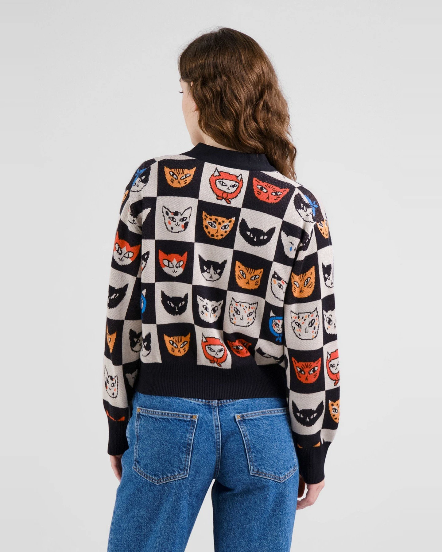 Cardigan Kanan Cat Bingo Schwarz – Ansicht 3