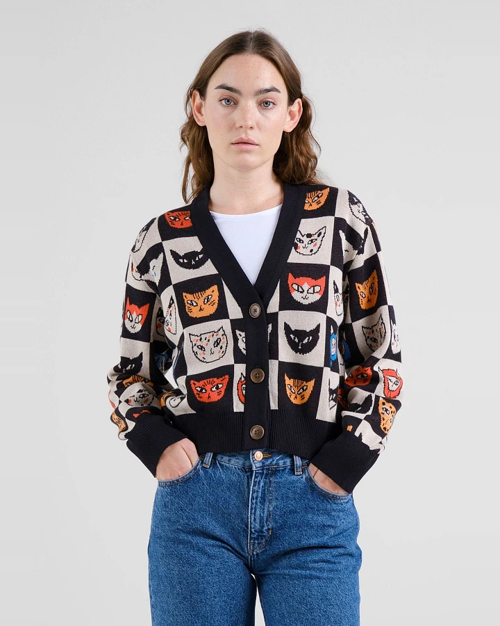 Cardigan Kanan Cat Bingo Schwarz