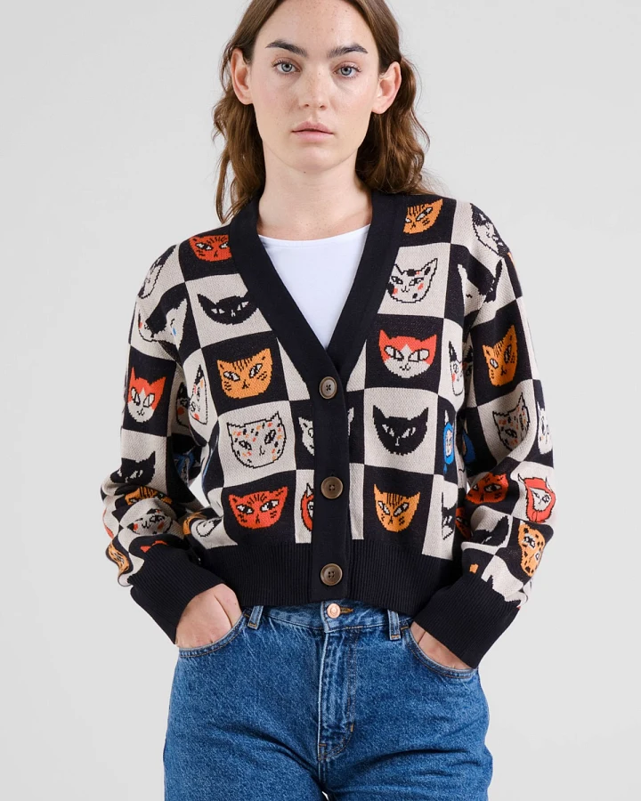 Cardigan Kanan Cat Bingo Schwarz