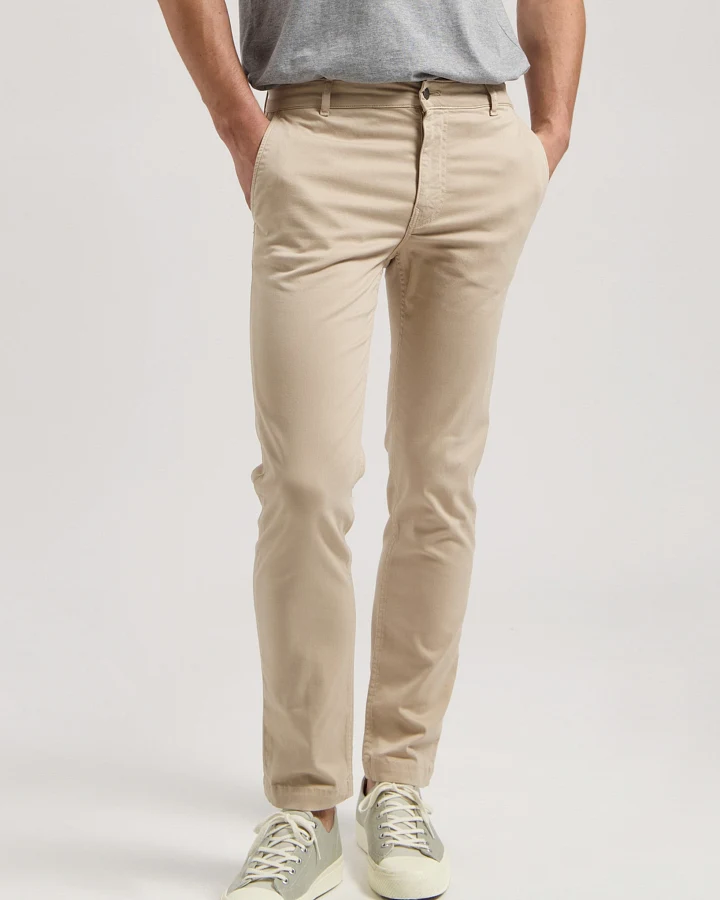 MUD Jeans Herren vegan Hose Mid Tapered Scott Sand Beige
