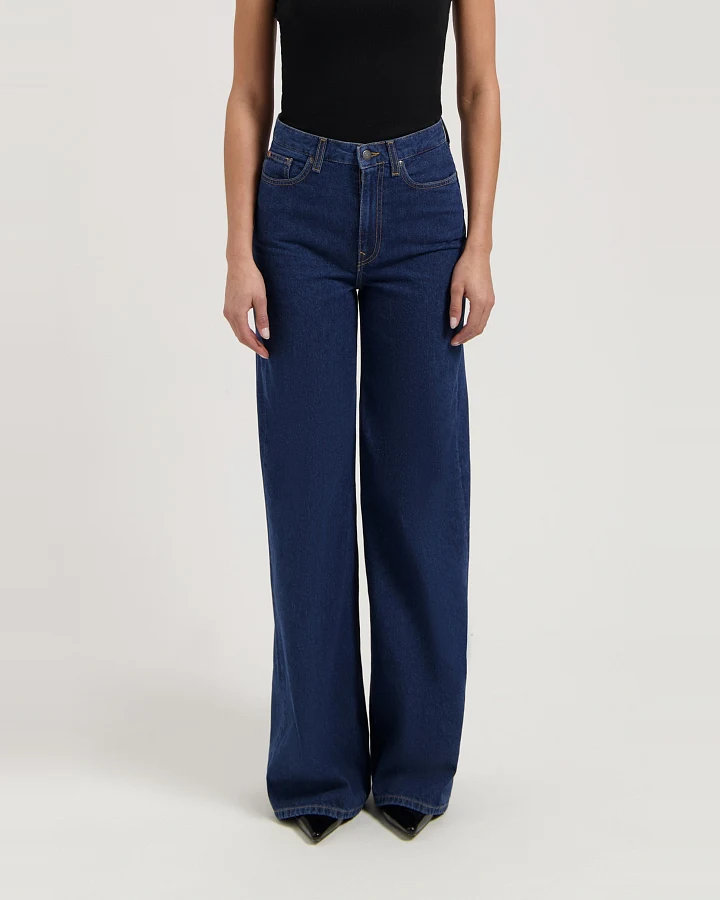 MUD Jeans Damen vegan Jeans High Lose Sara Stone Indigo