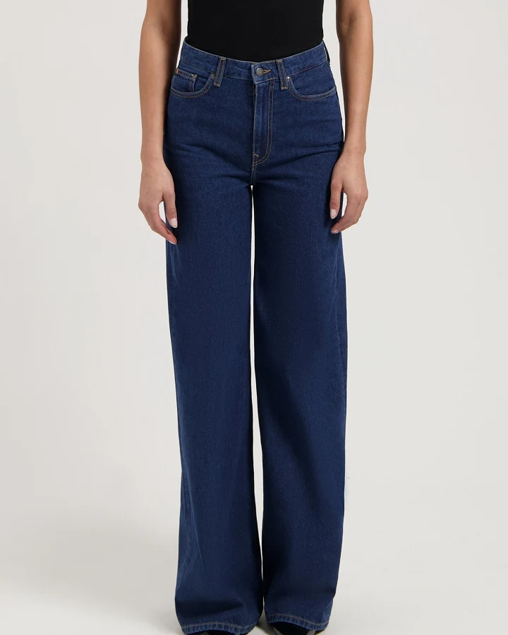 MUD Jeans Damen vegan Jeans High Lose Sara Stone Indigo