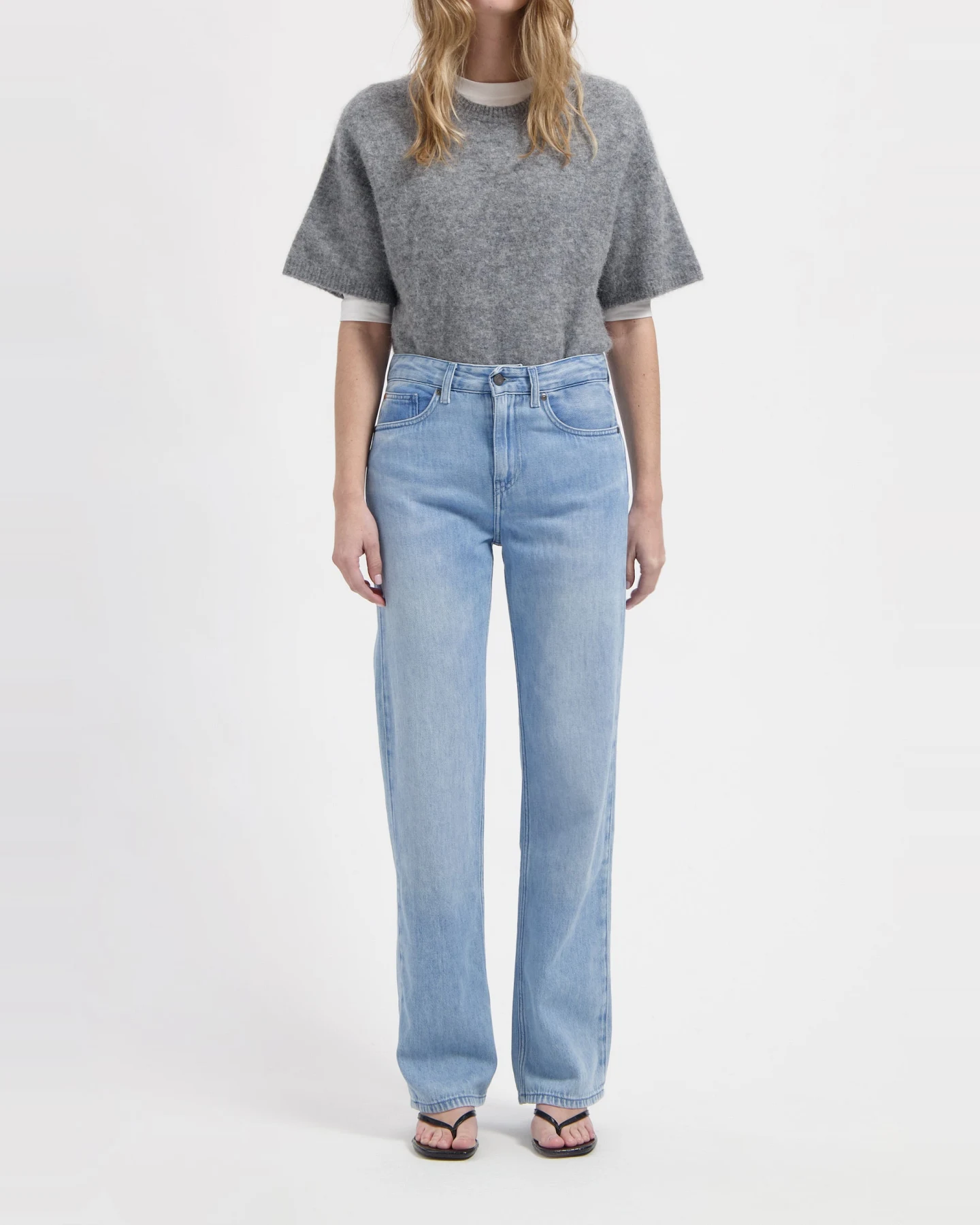 MUD Jeans Damen vegan Jeans Mid Loose Flow Jamie Stone Vintage – Ansicht 2