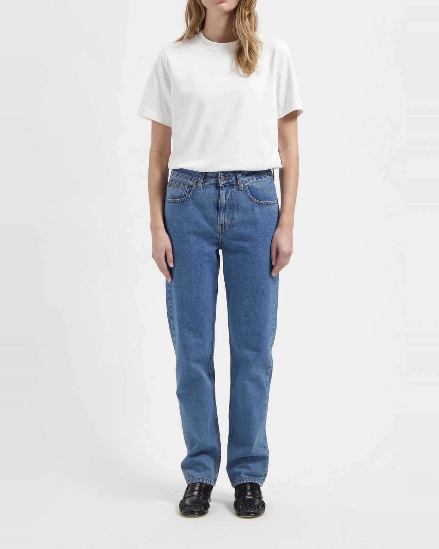 MUD Jeans Damen vegan Jeans Mid Straight Go Stone Vintage – Ansicht 2