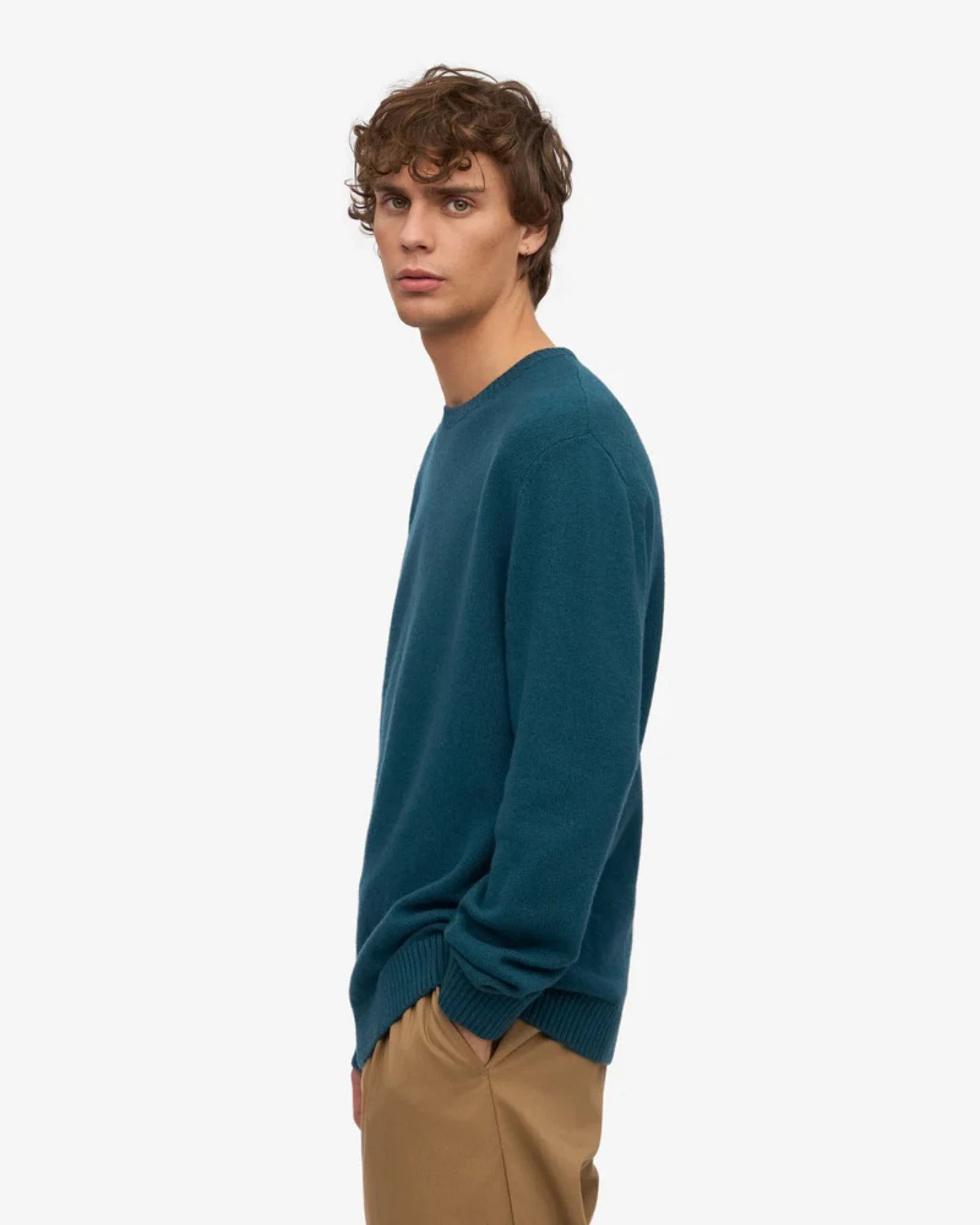 Wollpullover Classic Merino Grün – Ansicht 3