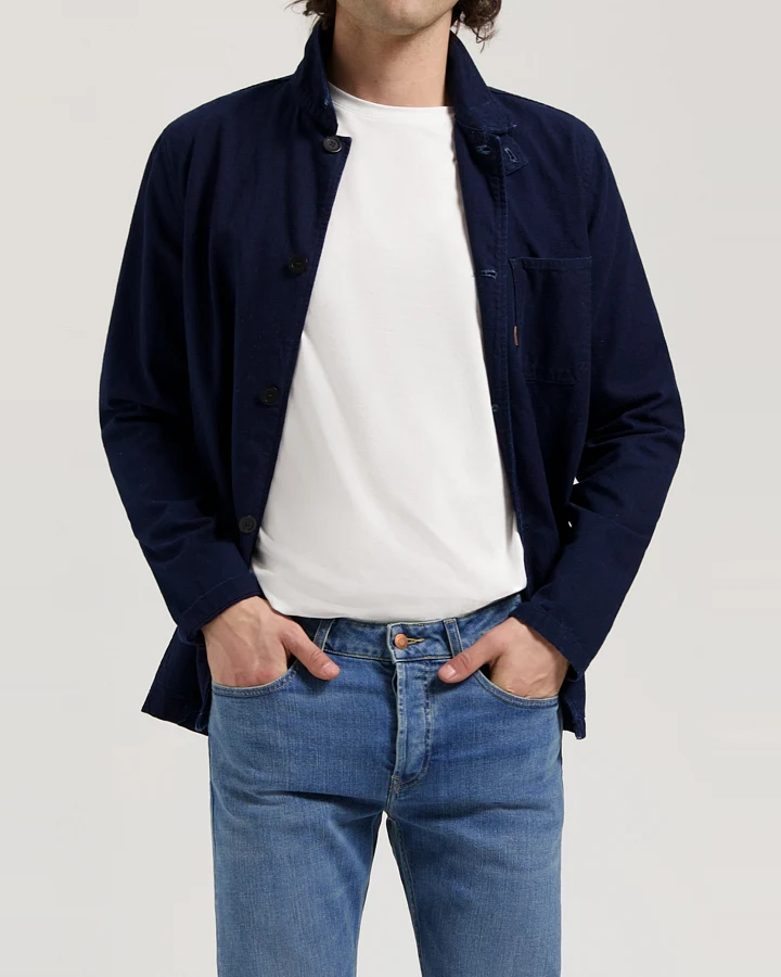 MUD Jeans Herren vegan Jacke Sven Spülung Blau
