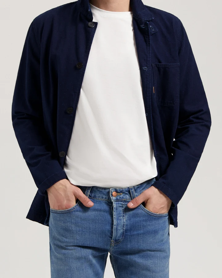 MUD Jeans Herren vegan Jacke Sven Spülung Blau