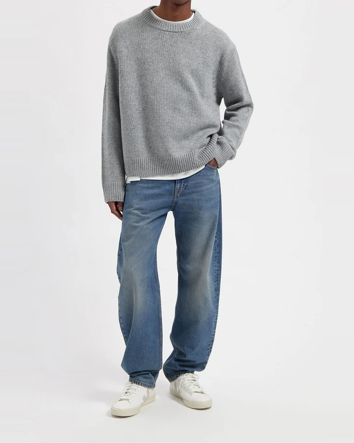 MUD Jeans Herren vegan Jeans Ben Mid Baggy Earth Stone Blau