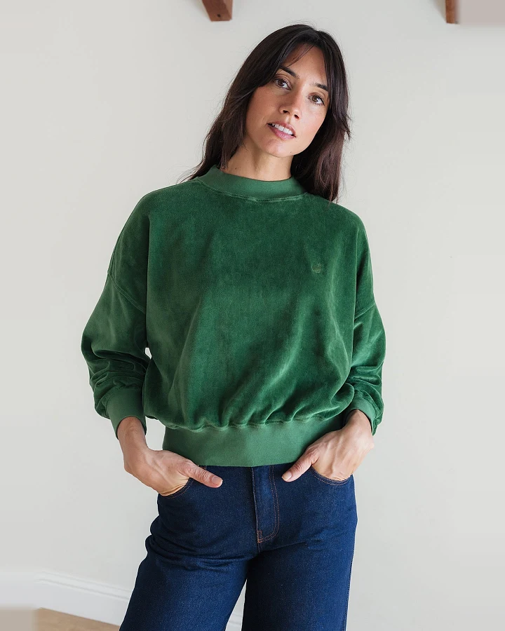 TWOTHIRDS Damen vegan Sweatshirt Binz Pickle Grün